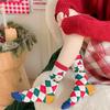Thickened Happy Christmas Socks Cotton Santa Claus Socks Soft Female Hosiery  Student