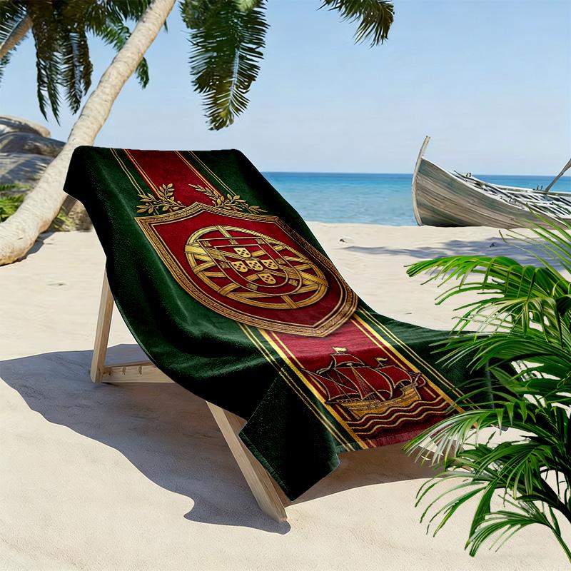 Royal Heraldry Ornate Symbols beach towel Outdoor camping Portable for travel quick-drying swim towel Outdoor pool towel swim Comfort beach towel
