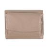 Lizdays Mini Genuine Leather with Card Slots Women's Wallet, Tri-fold (Gray Beige)