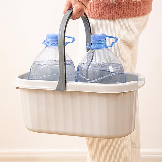 Ведро для швабры прямоугольной формы из утолщенного полипропиленового материала с удобной ручкой для переноски, многоцелевое ведро для хранения