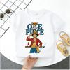 Мальчишеская толстовка One Piece 2026 - Детский повседневный топ с коротким рукавом - Летний с мультяшным принтом