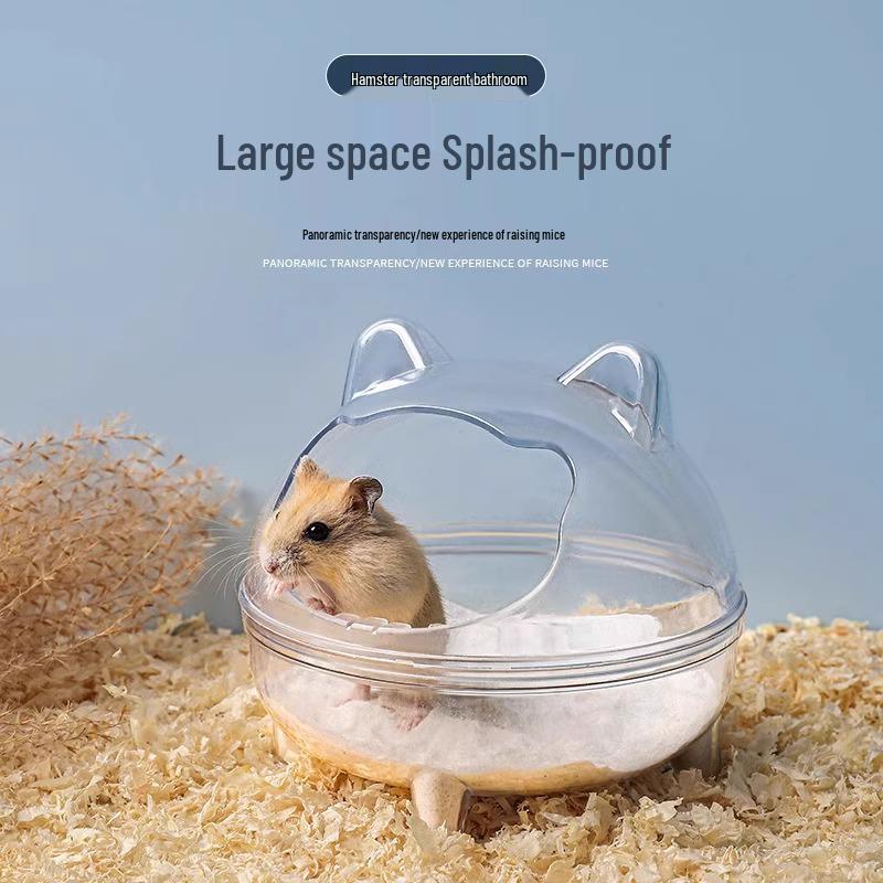 Transparent Hamster Nest & Bathtub – Anti-Splash Design with Free Shipping
