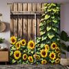 2 шт. HD летний подсолнух деревянная дверь декоративная занавеска Желтая декоративная занавеска Желтая цифровая печать занавеска для дома декор