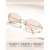 CAPONI New Rimless Women Cat Eye Glasses Fashion Outdoor Tourism and Vacation Titanium Original Design UV400 Sunglasses CP35051