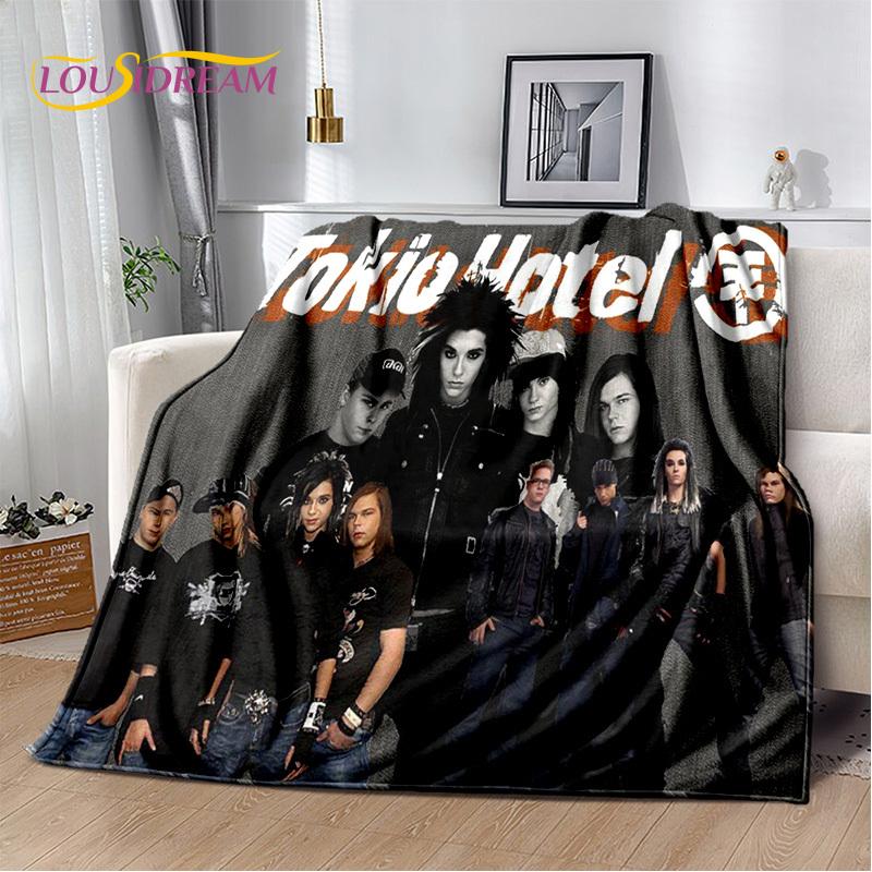 Одеяло Tokio Hotel Rock Band Bill Kaulitz, мягкое фланелевое одеяло для дома, спальни, кровати, дивана, пикника, офиса, пешего туризма, отдыха, сна