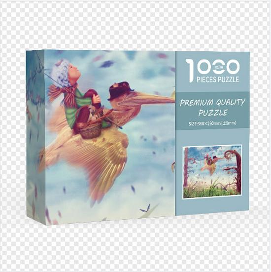 «Белая карточка Мини Пазл Большая волна Канагава 1000-элементный - Плотно прилегающие, без свободных элементов»