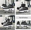 Роликовые коньки для Inline 4 Automatic Walking Invisible Pulley Shoes Skates Black без Девочки, дети, малыши, начинающие, милые, коньки, колеса,