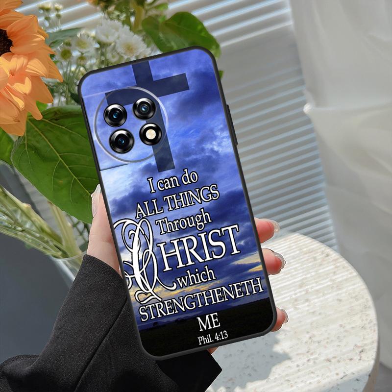 Christian Jesus Christ Bible Verse Case For OnePlus 10 Pro 15 13 12 11 13T 15R 13R 10R 10T 8T Nord CE 5 4 2 3 Lite N20 N30 Cover