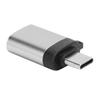 USB3.0 Female на TypeC Адаптер Конвертер Зарядка Данные OTG Растягивающийся HD Без Цепочки(Серебряный )