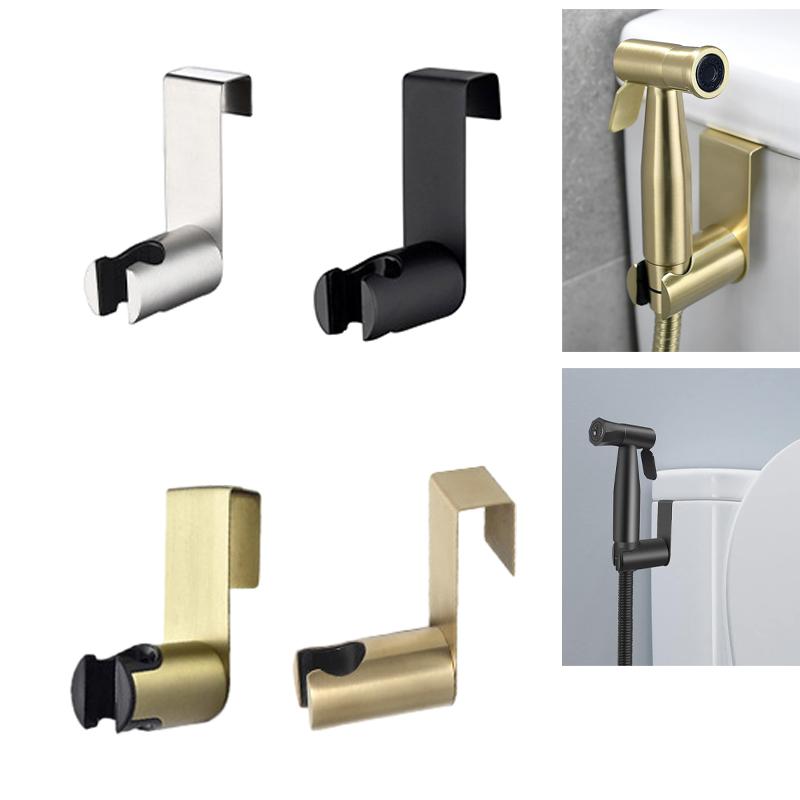 Bidet Sprayer Holder Toilet Bathroom Attachment Stainless Steel Hanger Brushed Socket Wall Hook for Handheld Shower Wand