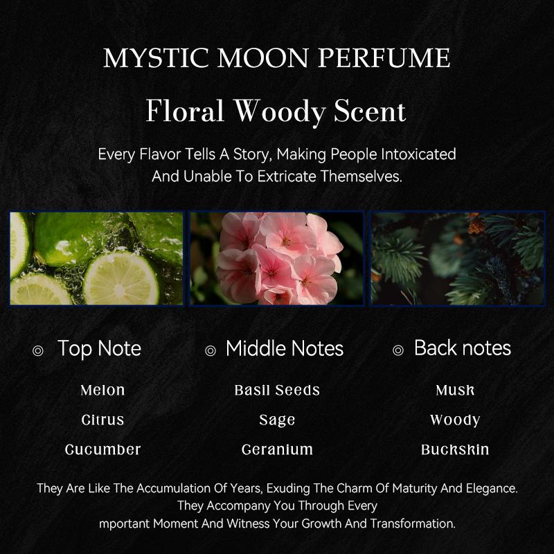 Mystic Moon Blue Туалетная вода для мужчин - 50 мл, Свежий Ароматический Древесный Аромат