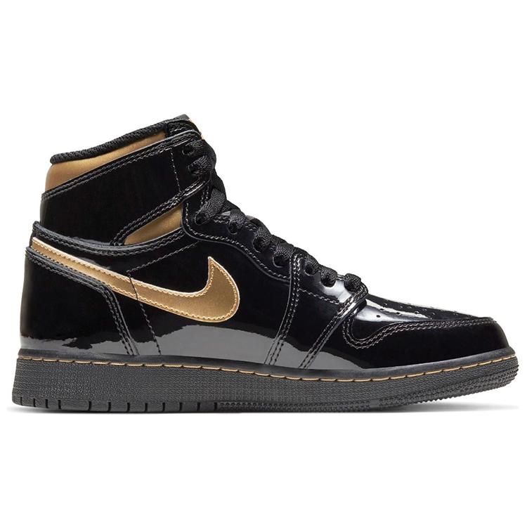 Air Jordan 1 Retro High OG Черный Металлик Золотой GS 575441-032