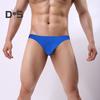 Сексуальные трусики с эластичным поясом, однотонные модные летние ультратонкие трусы из ледяного шелка