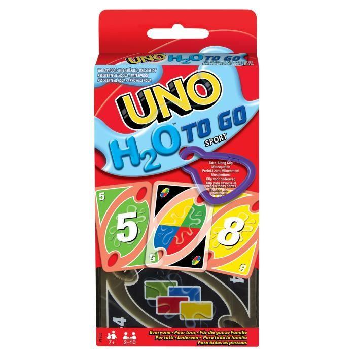 Mattel Games - UNO H20 TO GO - Uno Спорт Карточная Игра - Семейная Карточная Игра - 7 Лет и + - P1703 - Карточные игры mattel uno P170
