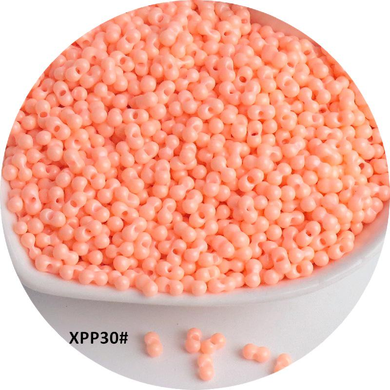 Стеклянные бусины-арахис сплошного цвета 2x4 мм для изготовления украшений и аксессуаров для волос своими руками