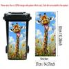 2D Garbage Pail Stickers Self Adhesive Dustbin Poster Funny Trash Can Decal  Outdoor Patio Decor