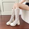 Boots Women's Temperament Mesh Long Tube Cool Boots Women's Spring and Summer New Hollow Comfortable Breathable Fashion Boots