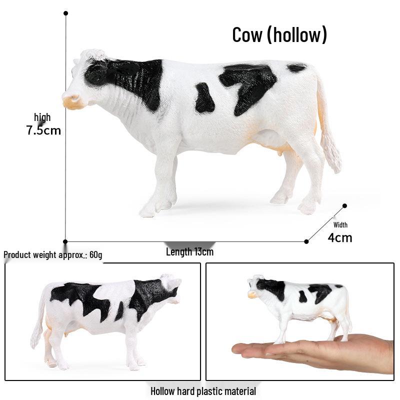 Kids' Wild Animal Figures: Lion, Tiger, Cow, Goat, Rhino, Horse, Leopard, Elephant - Plastic Educational Toys