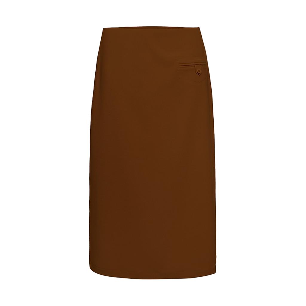 Same high waisted straight leg suit skirt for women in the shopping mall, 2026 summer commuting slimming mid length one-step skirt