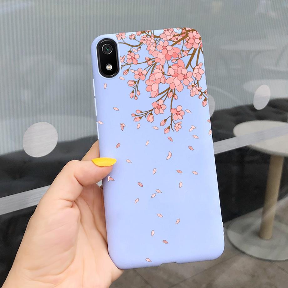 For Xiaomi Redmi Note 7 Case Redmi 7 7A Soft Silicoen Love Heart Flowers Back Cover Phone Case On Redmi 7A Note7 Redmi7 Bumper