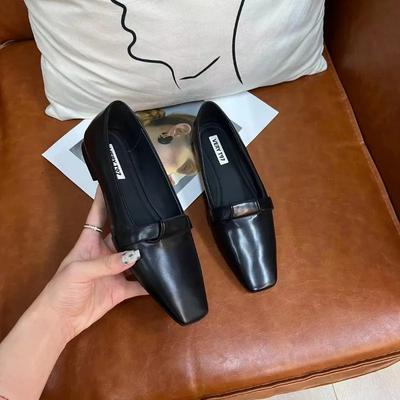 Женская базовая обувь Мягкая коровья кожа Повседневная обувь на толстом каблуке Туфли-лодочки для работы из натуральной кожи Простые туфли Уютные мокасины