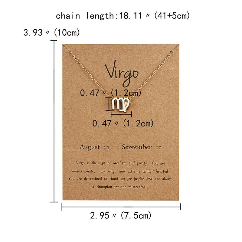 12 Созвездие Двухцветный Знак Зодиака Скорпион Ожерелье Подвеска Лев Подвески Ювелирные Изделия Подарки Ювелирные Изделия Колье Овен Рак