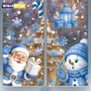 Christmas Window Stickers Winter Snowman Santa Claus Snowflake Elk Static Stickers Glass Ornaments Merry Christmas Decor