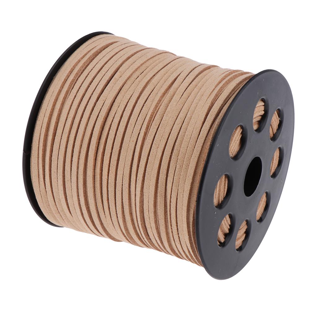 98 Yards 2.7mm Faux Suede Cord String Lace Beading Thread Black
