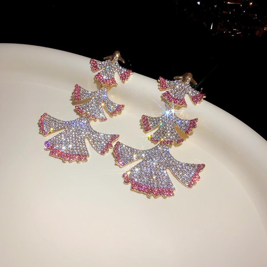 Silver Needle with Diamonds Flower Stripes Pearl Stud Earrings Medieval Vintage Retro Earrings Light Luxury Niche Earrings