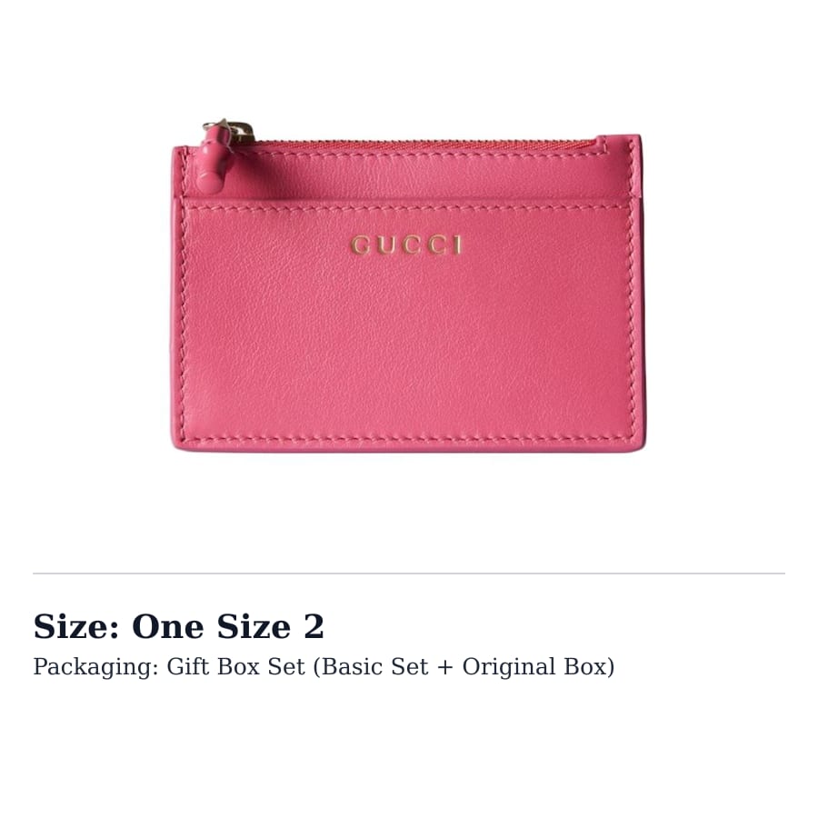 GUCCI Bamboo Smooth Leather Card Holder Mini Women's Dark Pink 828174-AAEVB-5637