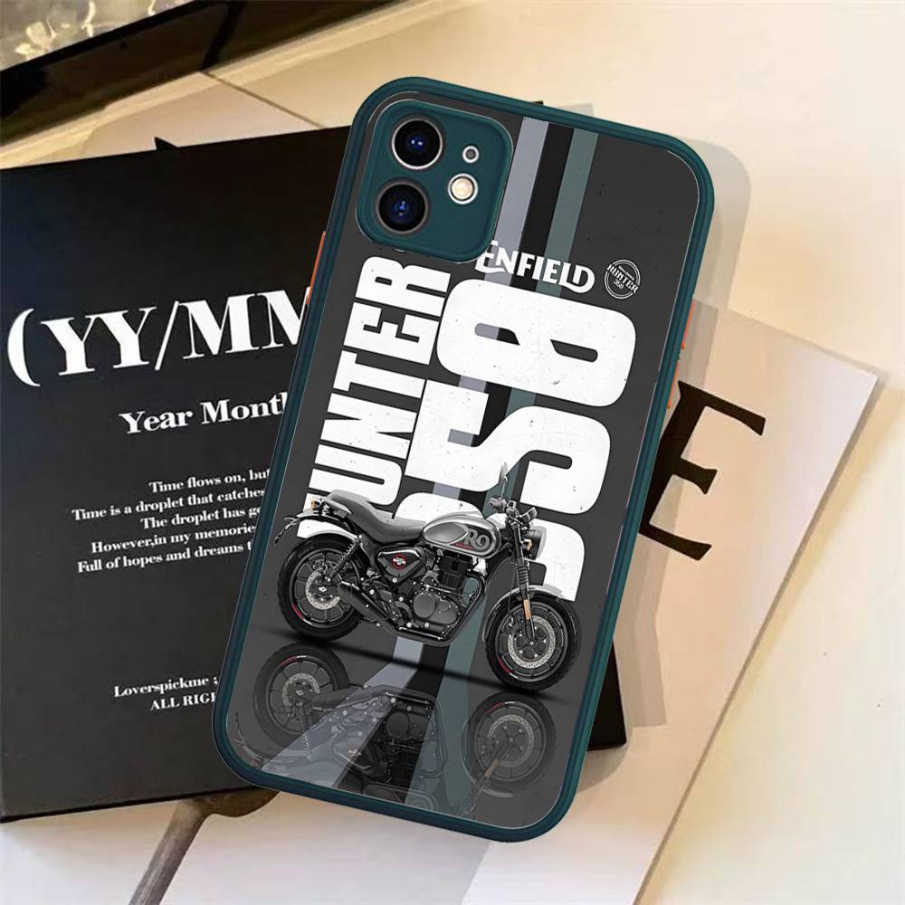R-ROYALS E-ENFIELDS Логотип Для IPhone 11 12 13 14 15 16 Pro Max Plus X XS MAX Ударопрочный Матовый Задний Чехол