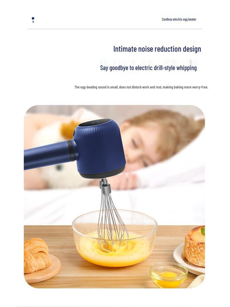 Premium Wireless Handheld Electric Milk Frother and Egg Beater