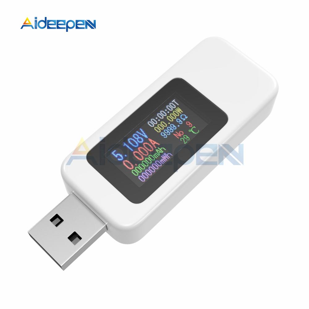 LCD USB Detector Voltmeter Ammeter Power Capacity Tester Meter Voltage Current Charger Amperimetro Volt Meter Indicator