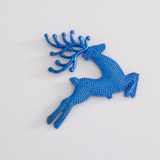 10 шт. Пластиковые подвесные украшения в виде оленей, Блестящие украшения в виде лосей для рождественской елки, Праздничные украшения для вечеринки, Рождественские подарки