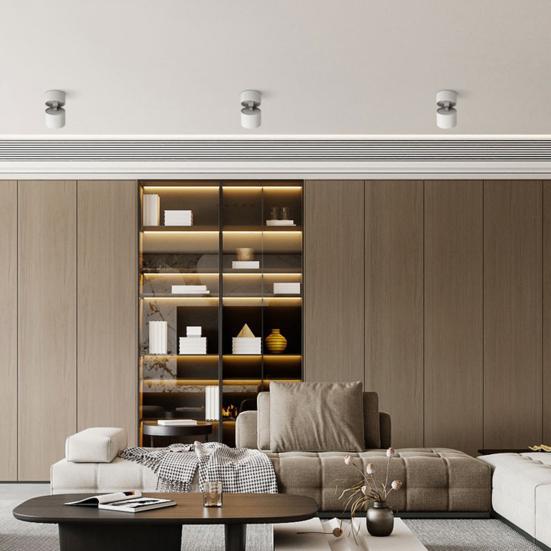 Современный светодиодный светильник с регулируемым углом наклона, точечный светильник, монтируемый на поверхность, сверхъяркий, без мерцания, без отверстий