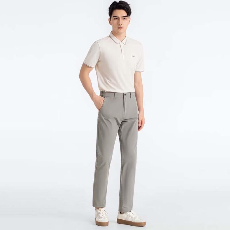 Snowflying Men's Cool-Feel Light Business Casual Pants
