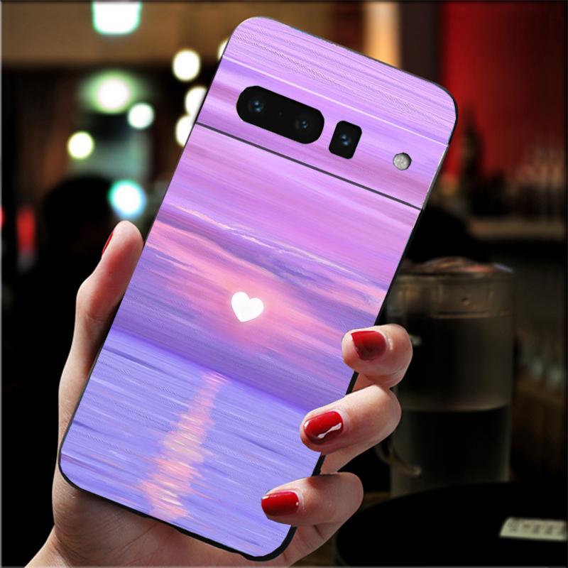 Phone Case For Google Pixel 10 9 Pro XL 9A 8 7 6 Pro Pixel 8A 7A 6A Pixel 8 7 6 5 Purple Aesthtic Case
