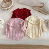 Baby Solid Color Winter Romper 2025 - Korean Style Jacquard Onesie for Newborns. Super Cute and Trendy!