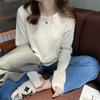Стильный женский кашемировый свитер: Круглый вырез, тонкий, идеально подходит для весны и осени, коллекция 2025 года, универсальная верхняя и нижняя одежда.