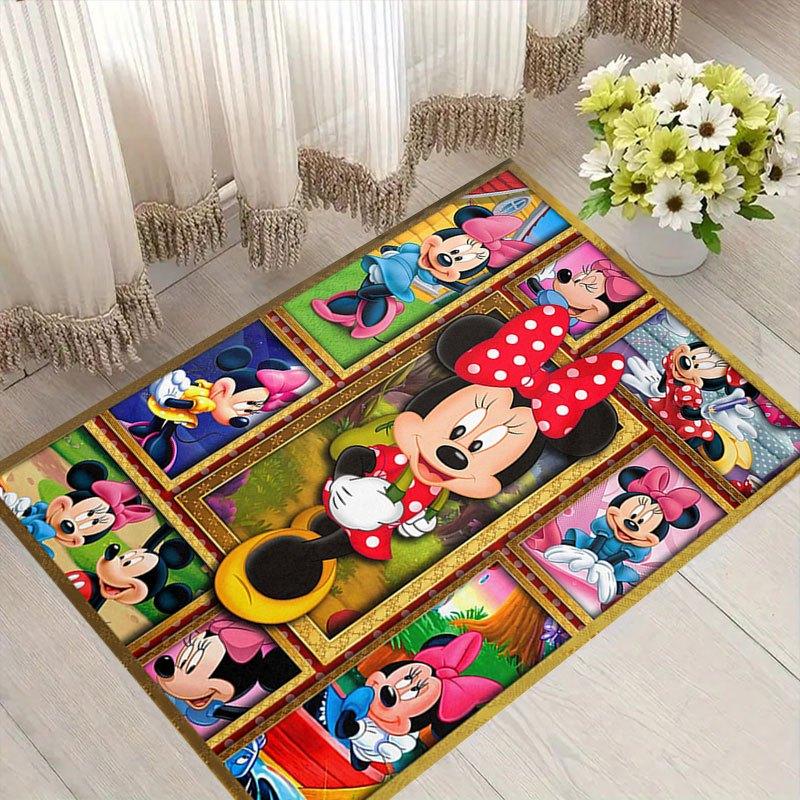 1 шт. Ковер с рисунком персонажей мультфильмов Disney, ковер для зоны, нескользящий ковер, коврик для пола, стирающийся вручную, подходит для гостиной, спальни, домашнего декора