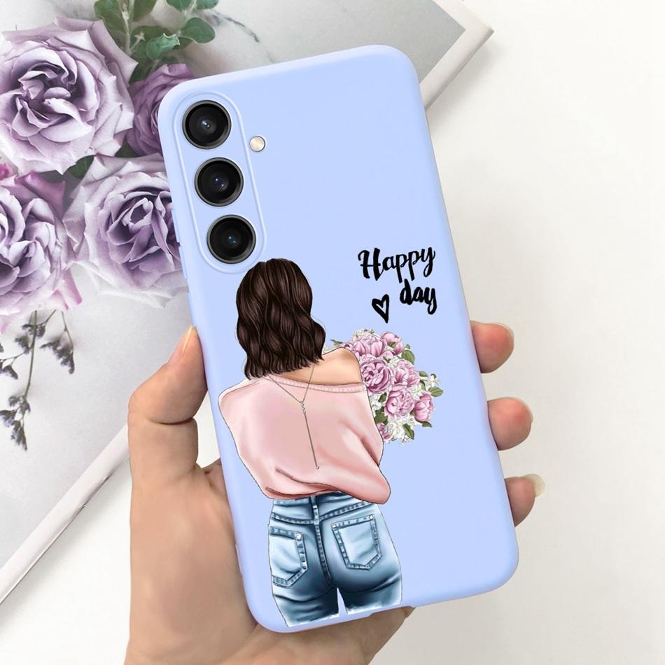 For Samsung Galaxy S23 FE Fashion Sunflower Butterfly Painted Case For Samsung S23FE 5G S 23fe SM-S711B Soft Silicon Jelly Cases