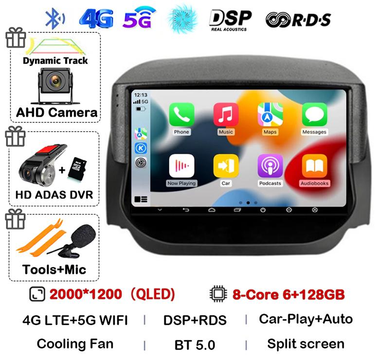 Android 14 Carplay Auto для Ford EcoSport Eco Sport 2014 2015 2016 2017 2018 Автомобильный радиоприемник GPS 4G+WIFI Мультимедийный стереоплеер QLED