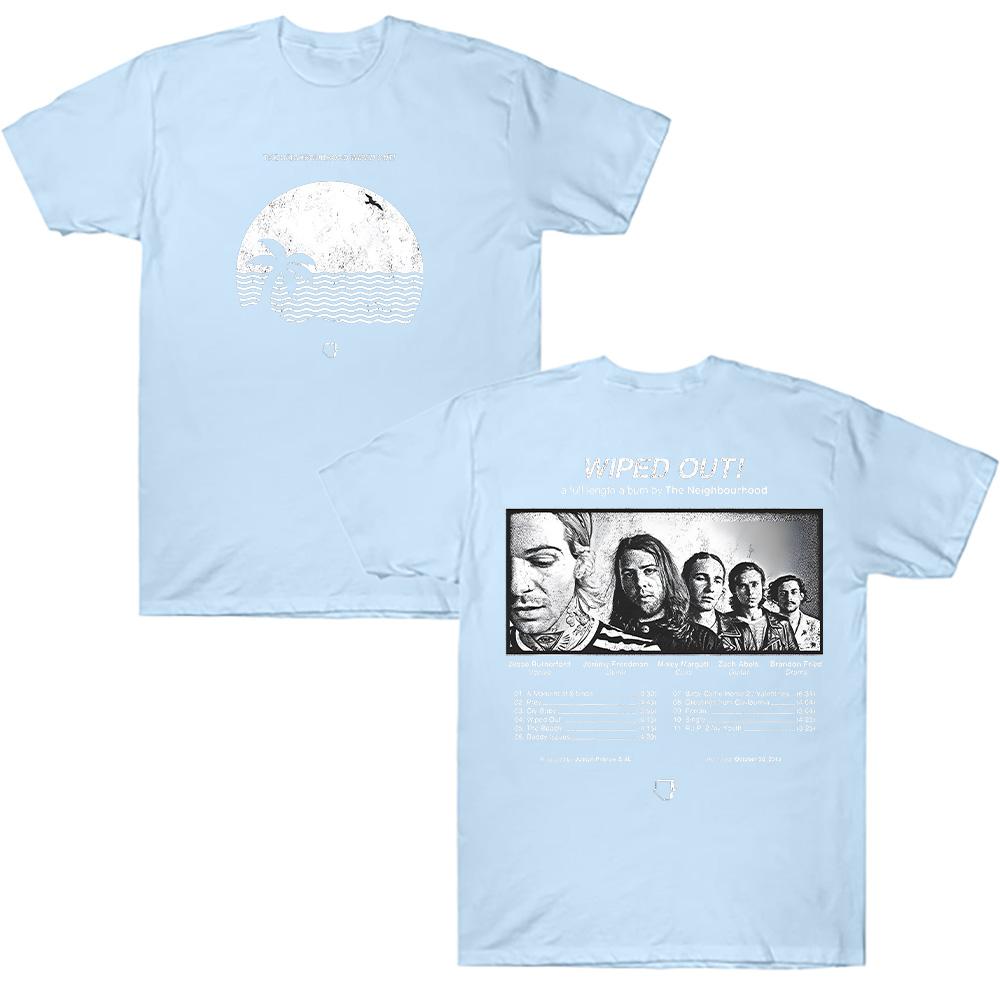 Wiped Out! Album Tee The Neighbourhood Summer Clothes Unisex Fashion Casual Shirt Men Women Aesthetic Pure Cotton Top Streetwear