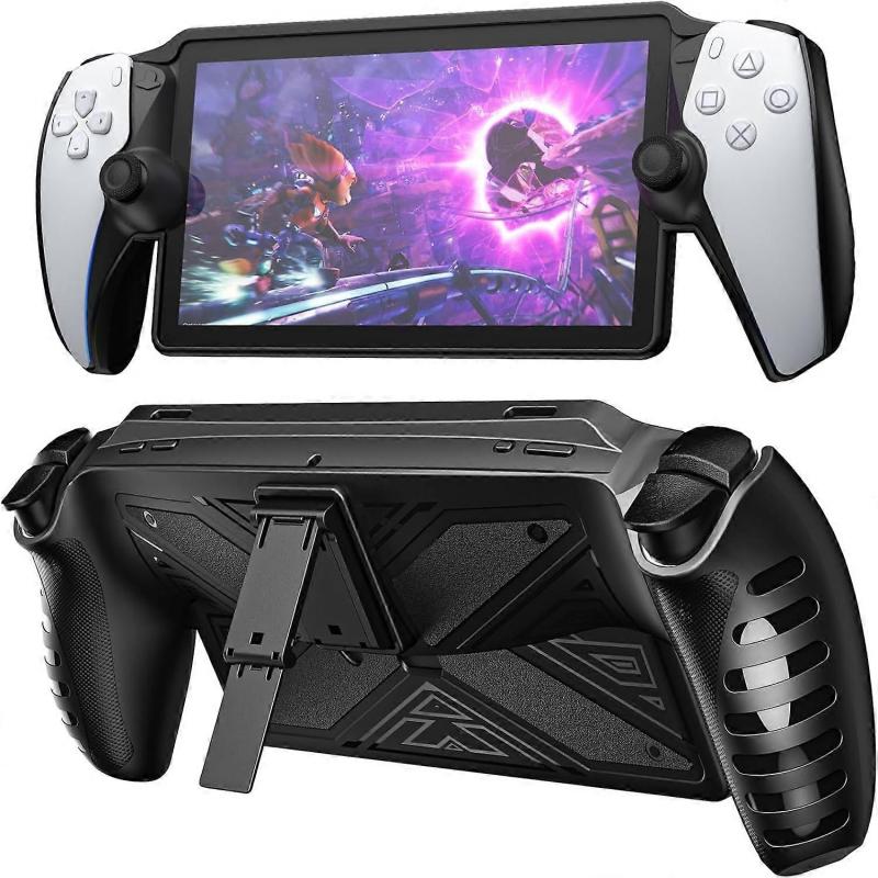 Protective Case For PlayStation Portal with Kickstand, Soft TPU Shockproof Non-Slip Grip Cover For PS Portal Accessories