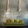 1.5m 2 Heads E27 85-265V Retro Vintage Pendant Lamp Hemp Rope Ceiling Filament Light Fixture