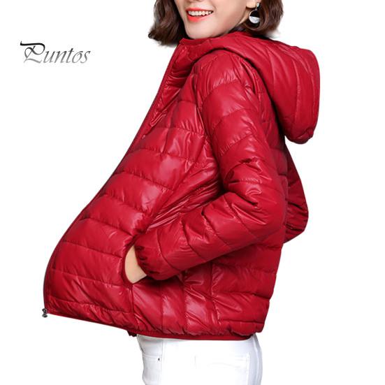 Women Cold Weather Coat Fall Winter Padded Hooded Thick Long Sleeve Warm Solid Color Soft And Outerwear Smooth Slim Fit Zipper Closure Pockets