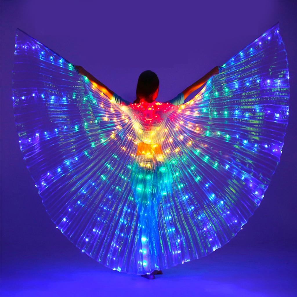 Women Stage Performance Belly Dance Isis Wings Accessories Led Isis Wings Costume Butterfly Wings For Adult Kids Carnival Stage