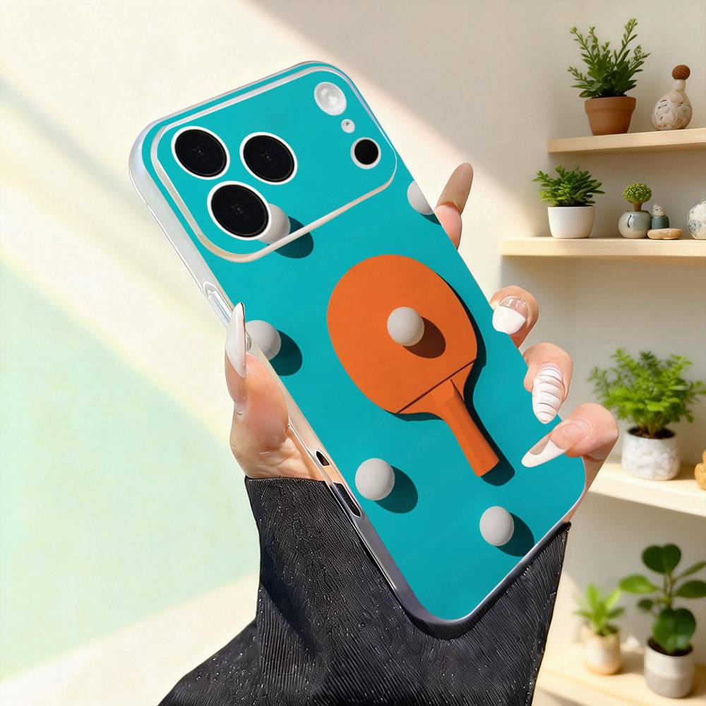 Настольный теннис Ракетка Крутая Для iPhone 11,12,13,14,15,16,17,Pro,Max,Plus,Mini,SE4,E Чехол для телефона С MagSafe Беспроводной
