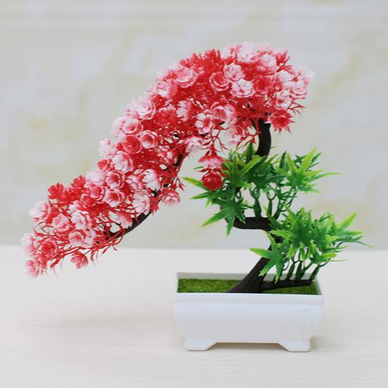 Artificial Flower Plant Tree Potted Bonsai Office Garden Party Desktop Ornament