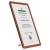 A4 Solid Wood Certificate & Photo Frame with Transparent Display for Awards, Medals, and Authorization.